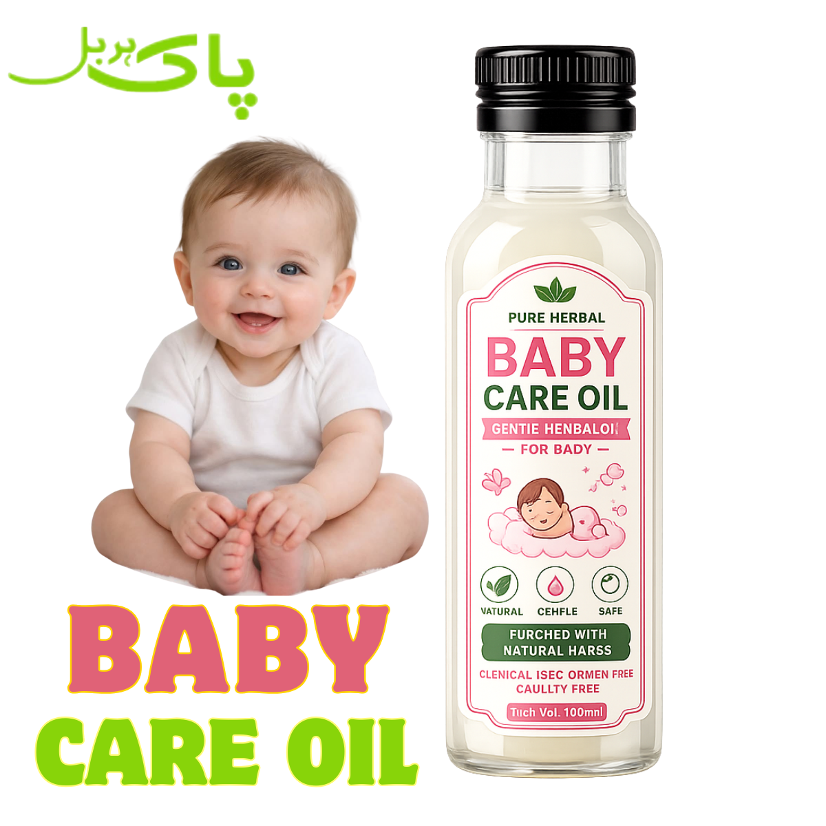 Best Baby Care Oil Pakistan – 100% Pure Gentle Herbal Baby Oil